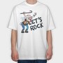 Lets Rock Grandpa, Tricou Oversize Barbati (Unisex)