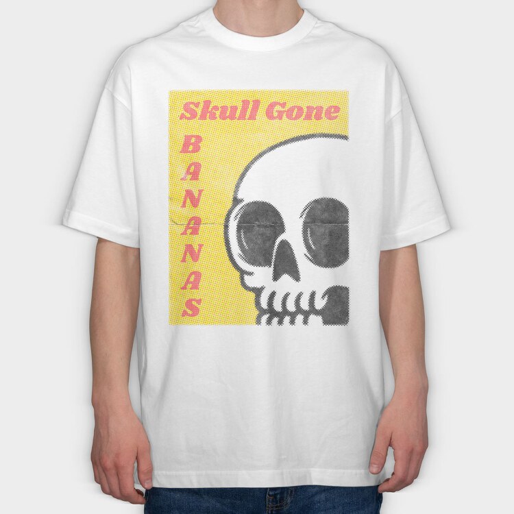 Skull Bananas, Tricou Oversize Barbati (Unisex)