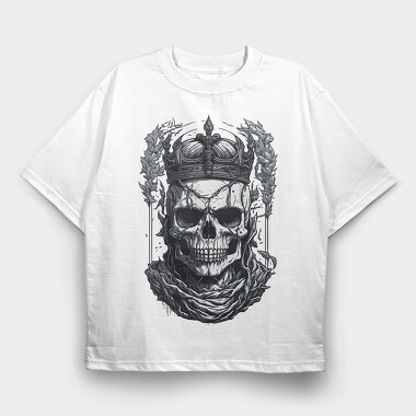 Skull Crown, Tricou Oversize Barbati (Unisex)