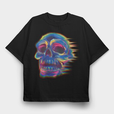 Skull Effect Colorful, Tricou Oversize Barbati (Unisex)