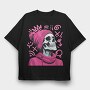 Girlie Skeleton, Tricou Oversize Barbati (Unisex)