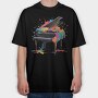 Piano Spalsh Colors, Tricou Oversize Barbati (Unisex)