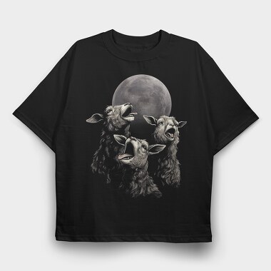 Goats Moon, Tricou Oversize Barbati (Unisex)