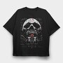 Skull Haunted House, Tricou Oversize Barbati (Unisex)