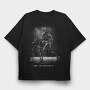 Boxing Monochrome Fighter, Tricou Oversize Barbati (Unisex)