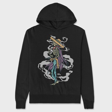 Cowboy Skeleton, Hanorac Oversize Barbati (Unisex)