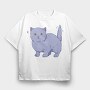 British Cat, Tricou Oversize Barbati (Unisex)