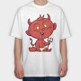 Cute Young Devil, Tricou Oversize Barbati (Unisex)