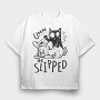 Bunny Funny Cat, Tricou Oversize Barbati (Unisex)