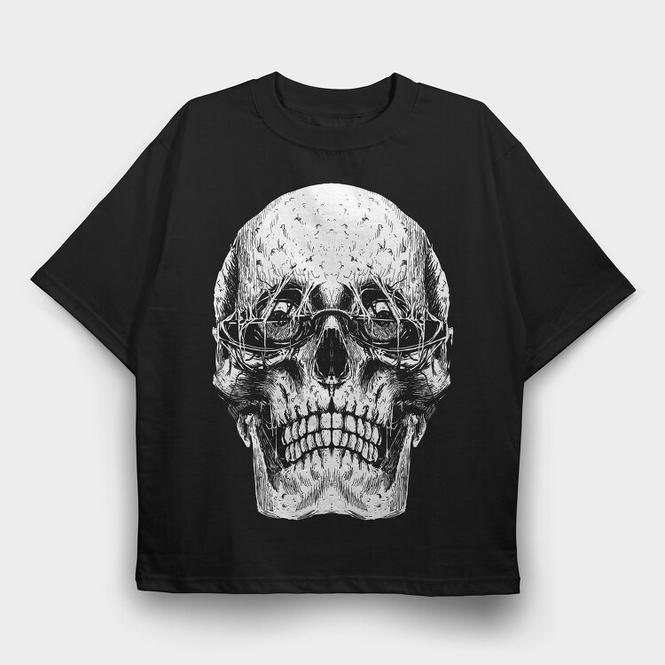 Skull Sunglasses, Tricou Oversize Barbati (Unisex)