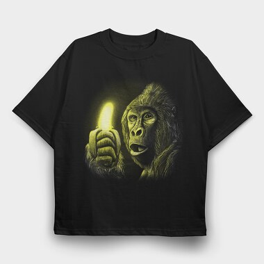 Gorilla Shining Banana, Tricou Oversize Barbati (Unisex)
