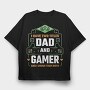 Dad Gamer, Tricou Oversize Barbati (Unisex)