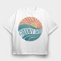 Waves Sunset, Tricou Oversize Barbati (Unisex)