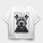 Pitbull Portrait, Tricou Oversize Barbati (Unisex)
