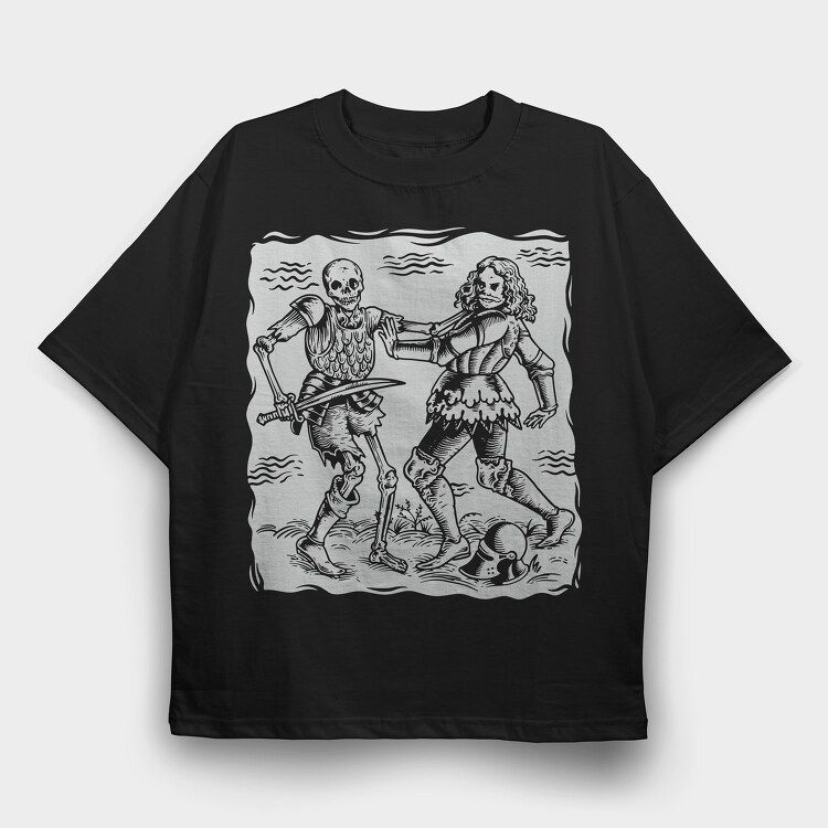 Dance Macabre, Tricou Oversize Barbati (Unisex)