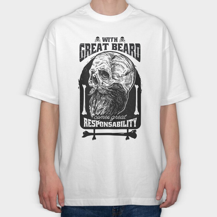 Great Beard, Tricou Oversize Barbati (Unisex)