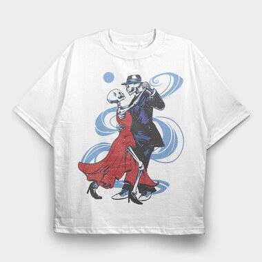 Dancing Skeletons, Tricou Oversize Barbati (Unisex)