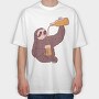 Sloth Beer, Tricou Oversize Barbati (Unisex)