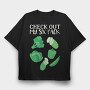 Greens Six Pack, Tricou Oversize Barbati (Unisex)