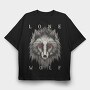 Lone Wolf, Tricou Oversize Barbati (Unisex)