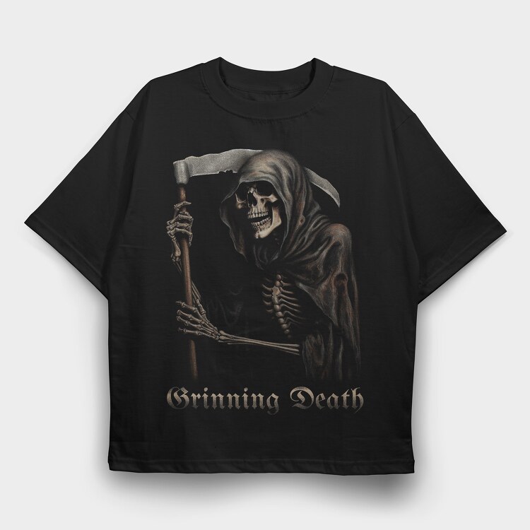 Grinning Death, Tricou Oversize Barbati (Unisex)