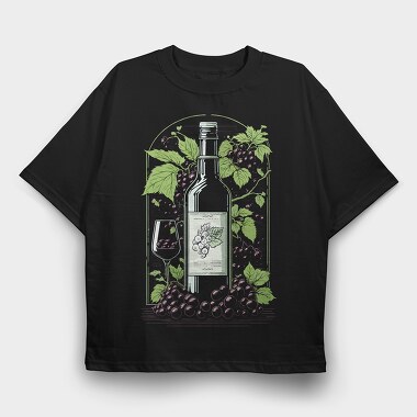 Wine, Tricou Oversize Barbati (Unisex)