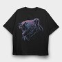 Grizzly Bear Roaring, Tricou Oversize Barbati (Unisex)