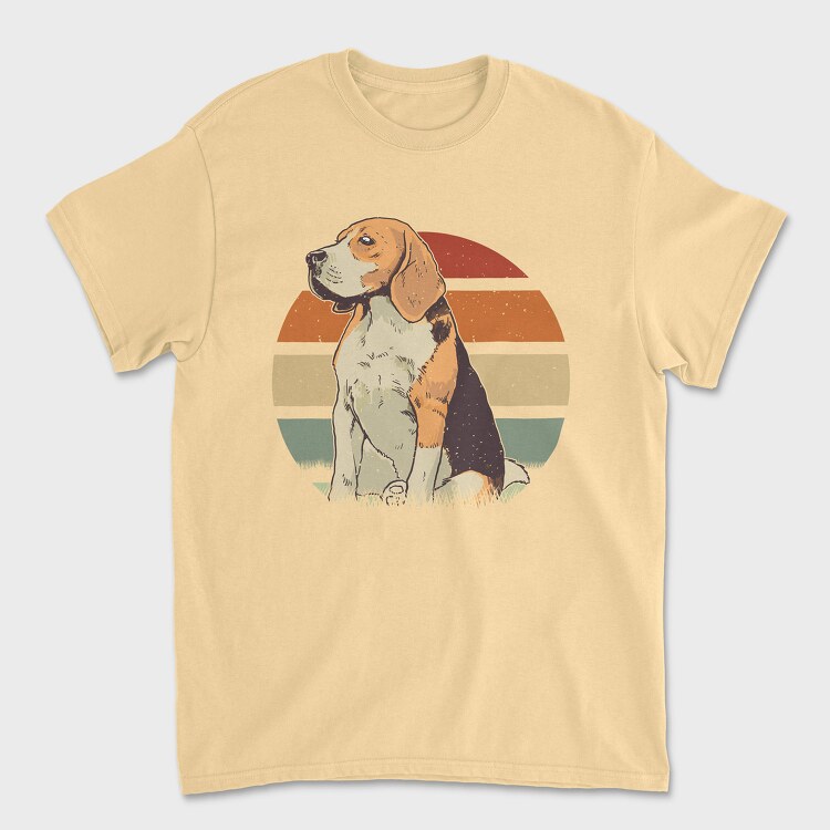 Beagle Sunset, Tricou Barbati (Unisex)