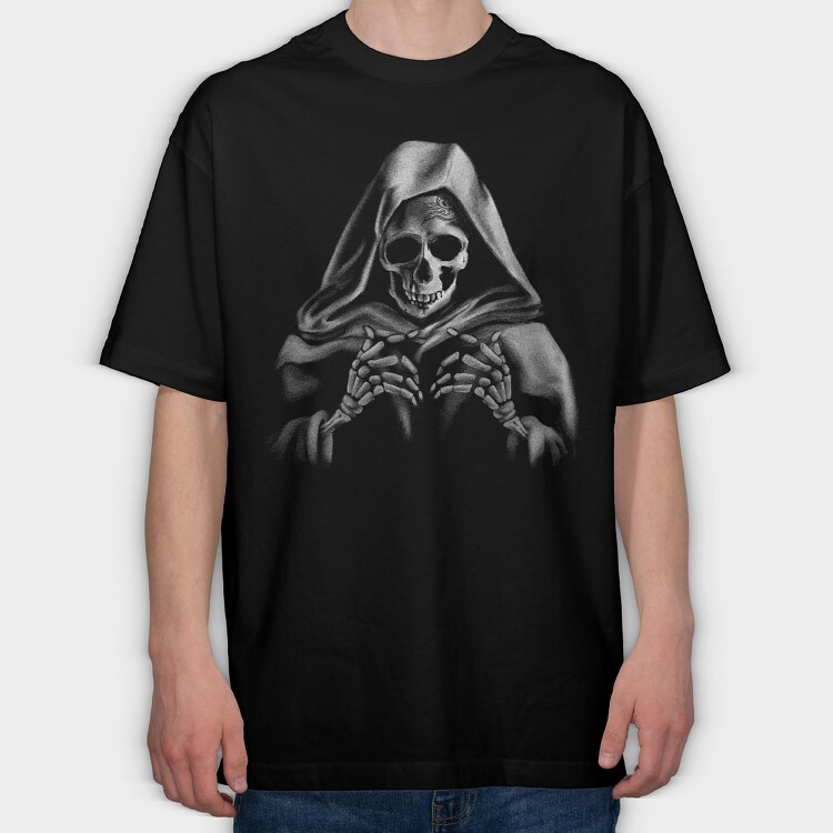 Death Skull, Tricou Oversize Barbati (Unisex)