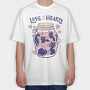 Love in Our Hearts Cats Jar, Tricou Oversize Barbati (Unisex)