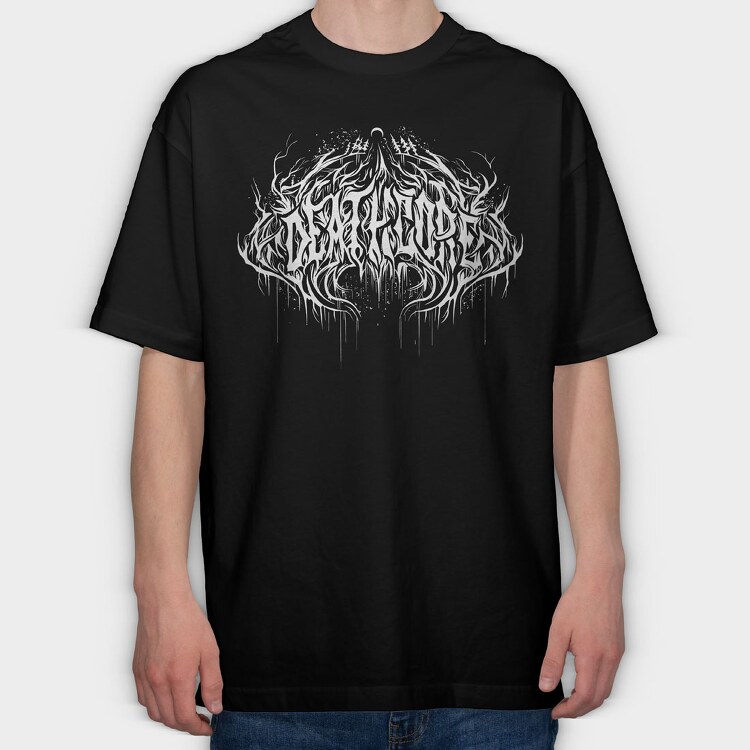 Deathcore Lettering, Tricou Oversize Barbati (Unisex)