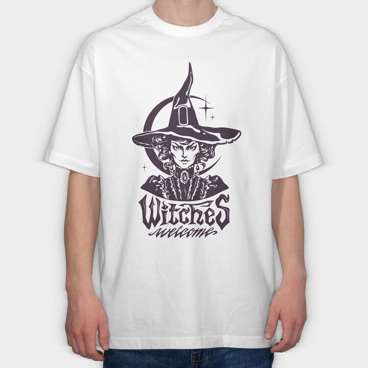 Witches Welcome, Tricou Oversize Barbati (Unisex)