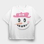 Snow Man Face 4, Tricou Oversize Barbati (Unisex)