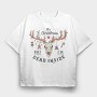 Deer Skull, Tricou Oversize Barbati (Unisex)