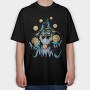 Wizard Juggling Planets, Tricou Oversize Barbati (Unisex)