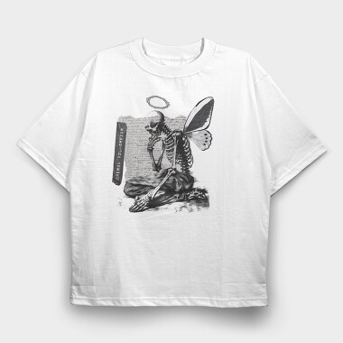 Prayer Skeleton, Tricou Oversize Barbati (Unisex)