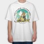 Snowmobiler Retro Sunset, Tricou Oversize Barbati (Unisex)