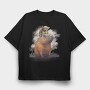 Capybara Monkey, Tricou Oversize Barbati (Unisex)
