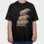 Capybara Tower, Tricou Oversize Barbati (Unisex)