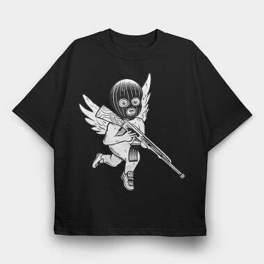 Gun Angel, Tricou Oversize Barbati (Unisex)