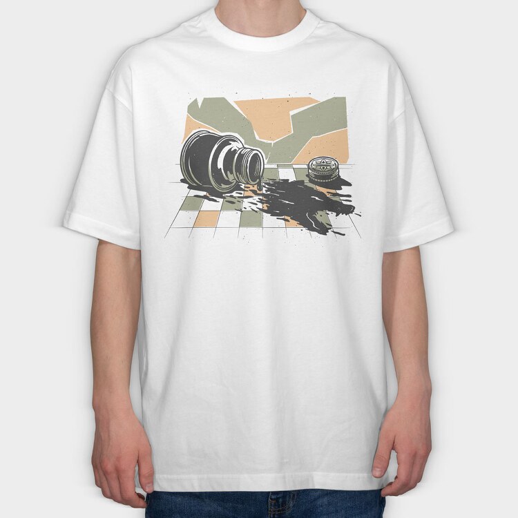 Wolf Ink Drop, Tricou Oversize Barbati (Unisex)