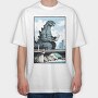 Dinosaur Working, Tricou Oversize Barbati (Unisex)