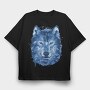 Wolf Splattered, Tricou Oversize Barbati (Unisex)