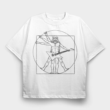 Man Electric Guitar, Tricou Oversize Barbati (Unisex)