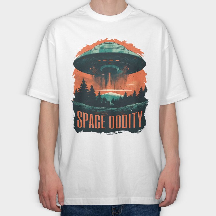 Space Oddity, Tricou Oversize Barbati (Unisex)