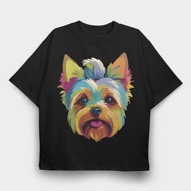 Dog Colorful, Tricou Oversize Barbati (Unisex)