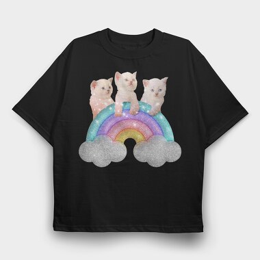 Sparkles Cats, Tricou Oversize Barbati (Unisex)