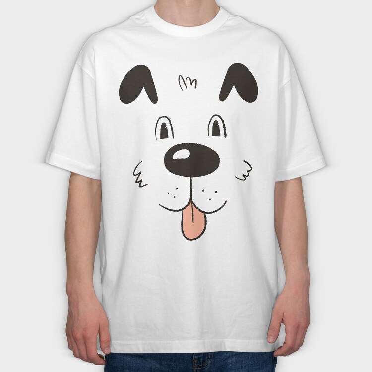 Dog Face, Tricou Oversize Barbati (Unisex)