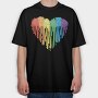 Puzzle Rainbow Paint, Tricou Oversize Barbati (Unisex)