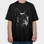 Dog Hollandse Herdershond Monochrome, Tricou Oversize Barbati (Unisex)